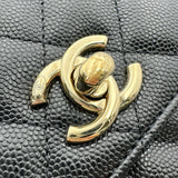 シャネル CHANEL ココハンドルエクストラミニ AP4244 ブラック ゴールド金具 キャビアスキン レディース ショルダーバッグ