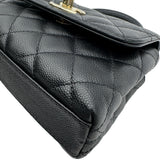 シャネル CHANEL ココハンドルエクストラミニ AP4244 ブラック ゴールド金具 キャビアスキン レディース ショルダーバッグ