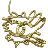 シャネル CHANEL ココマークブローチ ゴールド メタル アクセサリー