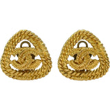 シャネル CHANEL トライアングルイヤリング ゴールド メタル アクセサリー