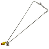 シャネル CHANEL ひよこモチーフ ネックレス イエロー/シルバー メタル アクセサリー