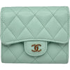 シャネル CHANEL マトラッセクラシックスモールウォレット AP0229 ブルー ゴールド金具 キャビアスキン レディース 二つ折り財布
