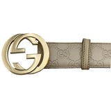 グッチ GUCCI インターロッキングベルト 90cm 214351 ベージュ グッチシマレザー ユニセックス ベルト