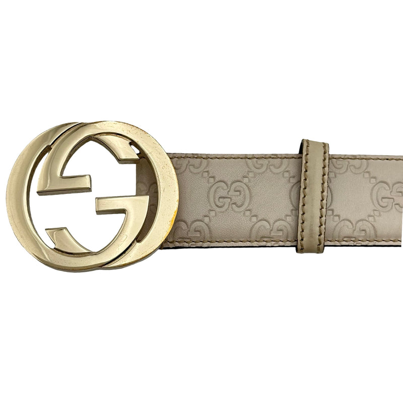 グッチ GUCCI インターロッキングベルト 90cm 214351 ベージュ