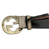 グッチ GUCCI インターロッキングベルト 90cm 214351 ベージュ グッチシマレザー ユニセックス ベルト