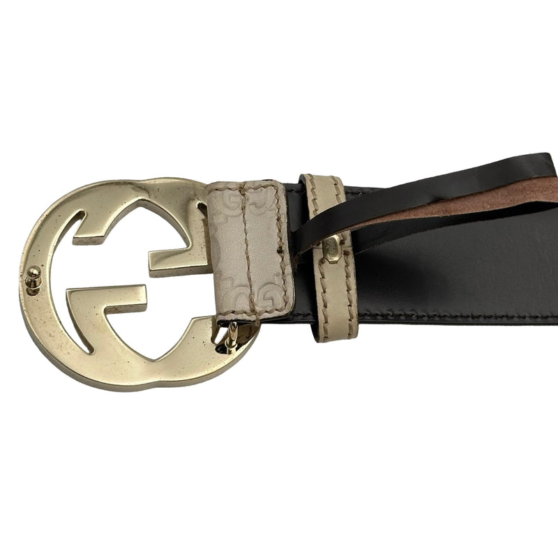 グッチ GUCCI インターロッキングベルト 90cm 214351 ベージュ
