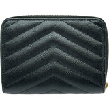 サンローラン SAINT LAURENT コンパクトウォレット 403723 ブラック キャビアスキン レディース 二つ折り財布