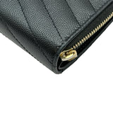サンローラン SAINT LAURENT コンパクトウォレット 403723 ブラック キャビアスキン レディース 二つ折り財布