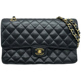 シャネル CHANEL マトラッセ25 A01112 27番台 ブラック ゴールド金具 キャビアスキン レディース ショルダーバッグ