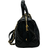 シャネル CHANEL マトラッセラージボーリングバッグ AS5579 ブラック ゴールド金具 パテント レディース ショルダーバッグ