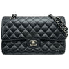 シャネル CHANEL マトラッセ25 A01112 28番台 ブラック シルバー金具 キャビアスキン レディース ショルダーバッグ