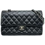 シャネル CHANEL マトラッセ25 A01112 28番台 ブラック シルバー金具 キャビアスキン レディース ショルダーバッグ