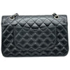 シャネル CHANEL マトラッセ25 A01112 28番台 ブラック シルバー金具 キャビアスキン レディース ショルダーバッグ
