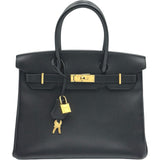 エルメス HERMES バーキン30 D刻印 ブラック ゴールド金具 エプソン レディース ハンドバッグ