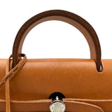 エルメス HERMES エールバッグ アドPM □D刻 ベージュ/ゴールド トワル/レザー レディース リュック・デイパック