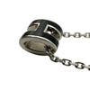 エルメス HERMES ポップH ミニネックレス ブラック シルバー金具 メタル/エナメル アクセサリー