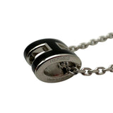 エルメス HERMES ポップH ミニネックレス ブラック シルバー金具 メタル/エナメル アクセサリー