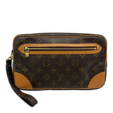 ルイ・ヴィトン LOUIS VUITTON マルリー・ドラゴンヌGM M51825 ブラウン モノグラム/レザー メンズ セカンドバッグ