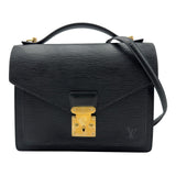 ルイ・ヴィトン LOUIS VUITTON モンソー M52122 ブラック エピレザー メンズ セカンドバッグ