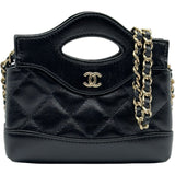 シャネル CHANEL CHANEL31 チェーンクラッチ AP3875 ブラック ゴールド金具 シャイニーラムスキン レディース ショルダーバッグ