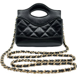 シャネル CHANEL CHANEL31 チェーンクラッチ AP3875 ブラック ゴールド金具 シャイニーラムスキン レディース ショルダーバッグ