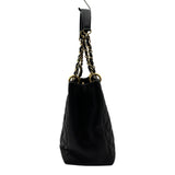 シャネル CHANEL GST チェーンショルダーバッグ A50995 14番台 ブラック ゴールド金具 キャビアスキン レディース ショルダーバッグ