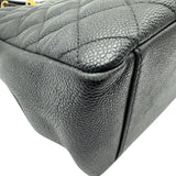 シャネル CHANEL GST チェーンショルダーバッグ A50995 14番台 ブラック ゴールド金具 キャビアスキン レディース ショルダーバッグ