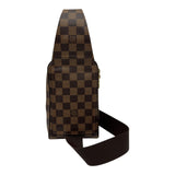 ルイ・ヴィトン LOUIS VUITTON ジェロニモス N51994 ブラウン ダミエ/レザー メンズ ボディバッグ