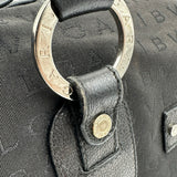 ブルガリ BVLGARI ロゴマニア スモールボストンバッグ ブラック キャンバス レディース ハンドバッグ