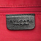 ブルガリ BVLGARI ロゴマニア スモールボストンバッグ ブラック キャンバス レディース ハンドバッグ