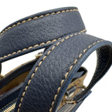 ブルガリ BVLGARI ロゴマニア マキシレッタレ ベッキー ハンドバッグ ブルー/ベージュ キャンバス/レザー レディース ハンドバッグ
