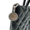 シャネル CHANEL 復刻トート A01804 6番台 ブラック シルバー金具 キャビアスキン レディース ハンドバッグ