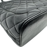 シャネル CHANEL 復刻トート A01804 6番台 ブラック シルバー金具 キャビアスキン レディース ハンドバッグ