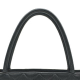 シャネル CHANEL 復刻トート A01804 6番台 ブラック シルバー金具 キャビアスキン レディース ハンドバッグ
