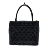 シャネル CHANEL 復刻トート A01804 5番台 ブラック ゴールド金具 キャビアスキン レディース トートバッグ