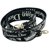 クリスチャン・ディオール Christian Dior レディディライト ミディアム ブラック/ホワイト キャンバス レディース ショルダーバッグ