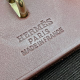 エルメス HERMES エールバッグPM □F刻 ダークブラウン ゴールド金具 トワル レディース ショルダーバッグ