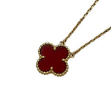 ヴァンクリーフ＆アーペル Van Cleef & Arpels ヴィンテージアルハンブラネックレス ゴールド Au750 カーネリアン ジュエリー