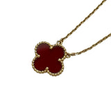 ヴァンクリーフ＆アーペル Van Cleef & Arpels ヴィンテージアルハンブラネックレス ゴールド Au750 カーネリアン ジュエリー