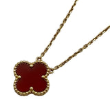ヴァンクリーフ＆アーペル Van Cleef & Arpels ヴィンテージアルハンブラネックレス ゴールド Au750 カーネリアン ジュエリー
