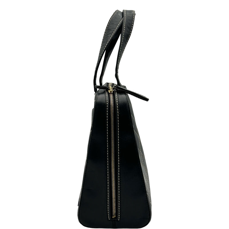 シャネル CHANEL ワイルドステッチハンドバッグ A14693 7番台 ブラック