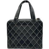 シャネル CHANEL ワイルドステッチハンドバッグ A14693 7番台 ブラック ゴールド金具 カーフスキン レディース ハンドバッグ