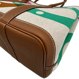 エルメス HERMES ガーデンパーティPM H au Pas K刻印 ベージュ/ゴールド/マルチカラー シルバー金具 トワル/ネゴンダ レディース ハンドバッグ