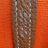 エルメス HERMES ガーデンパーティPM カバロール □Q刻印 ルージュヴェネチアン/ゴールド シルバー金具 トワルトランザット レディース ハンドバッグ