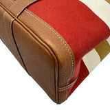 エルメス HERMES ガーデンパーティPM カバロール □Q刻印 ルージュヴェネチアン/ゴールド シルバー金具 トワルトランザット レディース ハンドバッグ