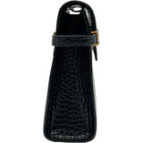 サンローラン SAINT LAURENT マンハッタン 579271 ブラック　ゴールド金具 クロコ型押し/レザー レディース ショルダーバッグ
