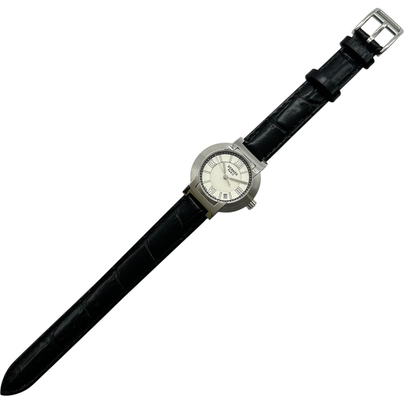 エルメス HERMES ノマード N01.210 シルバー ステンレススチール 自動