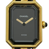 シャネル CHANEL プルミエール M H0001 ブラック ゴールドプレーテッド クオーツ レディース 腕時計