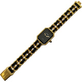 シャネル CHANEL プルミエール M H0001 ブラック ゴールドプレーテッド クオーツ レディース 腕時計