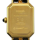 シャネル CHANEL プルミエール M H0001 ブラック ゴールドプレーテッド クオーツ レディース 腕時計